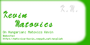 kevin matovics business card